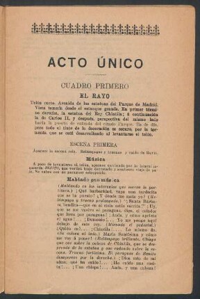 Cuadro primero - El rayo