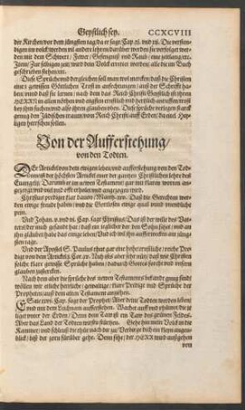 Von der Aufferstehung/ von den Todten.