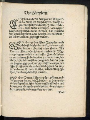 Von Kupplern.