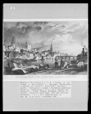 Wanderungen im Norden von England, Band 1 — Bildseite gegenüber Seite 16 — Newcastle-upon-Tyne, from New Chatham, Gateshead.
