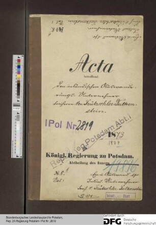 Auswanderungsunternehmer Freiherr von Trützschler-Falkenstein