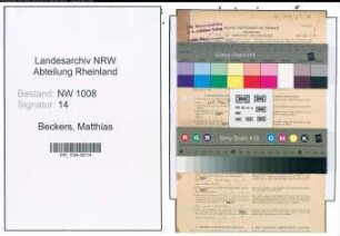 Entnazifizierung Matthias Beckers , geb. 10.08.1899 (Metzger)