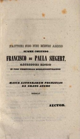 Dissertatio inauguralis de febri miliari