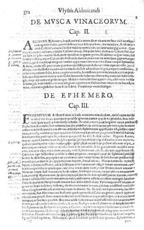 De Musca Vinaceorum. Cap. II.