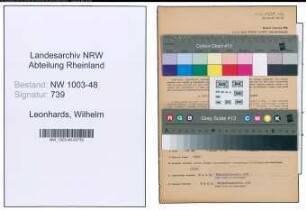 Entnazifizierung Wilhelm Leonhards , geb. 22.04.1893 (Gaertnereiteilhaber)