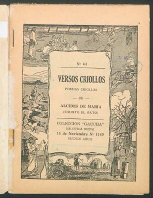 Versos criollos : poesías criollas