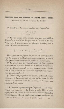 Concours pour les bourses de licence (Paris, 1889).