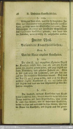 Zweiter Theil. Besondere Krankheitslehre