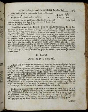 IX. Capitel. Arbitrage Composé.