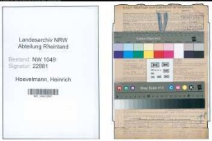 Entnazifizierung Heinrich Hoevelmann , geb. 13.05.1909 (Ingenieur)