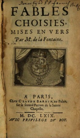 Fables Choisies, [1]