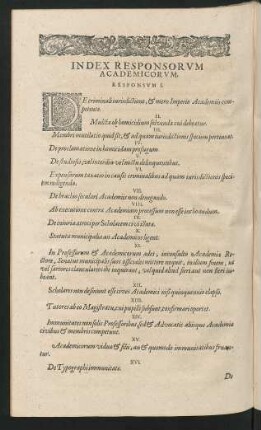 Index Responsorum Academicorum.