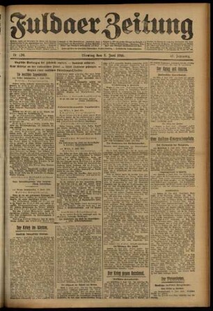 Ausgabe vom Montag, den 05. Juni 1916.