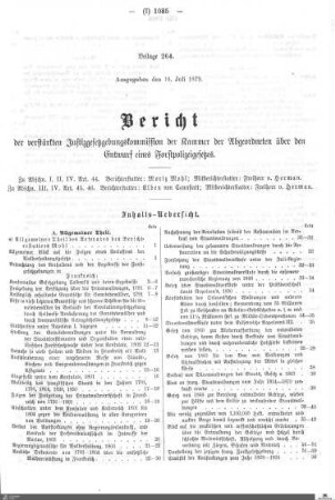 Beilagen zu Protokoll, 107./108./109./110./111./113. Sitzung