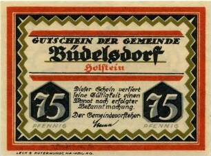 Gutschein - 75 Pfennig