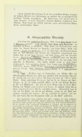 II. Geographische Übersicht