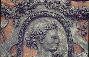 Berlin, Schloss Charlottenburg, Altes Schloss, Kernbau, Treppenhaus, R. 113 / R. 208, Modell für Relief.