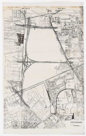 Wettbewerb für die 20. Olympischen Spiele 1972, München-Oberwiesenfeld: Lageplan, 1:2500