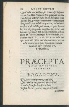 Praecepta Vitae Seu Septem Sapientes.
