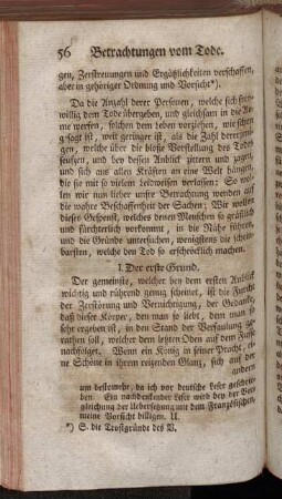 [Untersuchung der Gründe, welche den Tod so erschröcklich machen.]