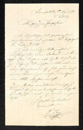 Brief von Kerz
