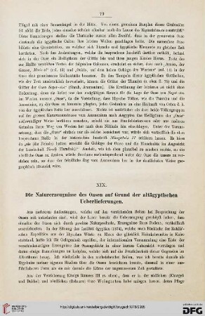 XIX. Die Naturerzeugnisse des Oasen auf Grund der altägyptischen Ueberlieferungen