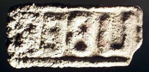 Rechteckiger Stempel mit lateinischer Inschrift: LIBER
