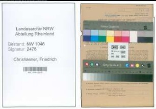 Entnazifizierung Friedrich Christiaener , geb. 16.12.1889 (Mechaniker)
