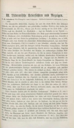 635[637]-643[645] Litterarische Uebersichten und Anzeigen