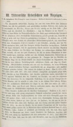 635[637]-643[645] Litterarische Uebersichten und Anzeigen