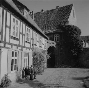 Stralsund. Spitalhäuser beim Johanniskloster, Fachwerk