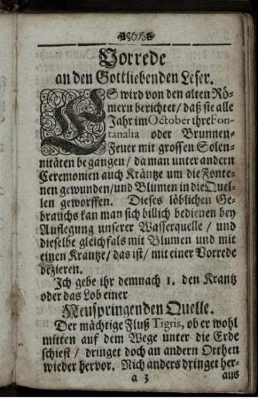 Vorrede an den Gottliebenden Leser