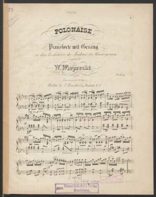 Polonaise für Pianoforte mit Gesang