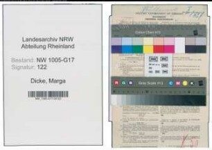 Entnazifizierung Marga Dicke , geb. 03.04.1918 (Buchhaendlerin)