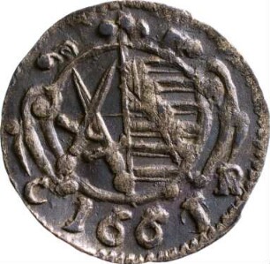 Münze, Pfennig, 1661