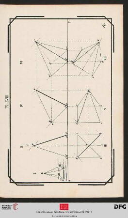 Pl. LVIII [Projektionen einer Pyramide (Kontur)]