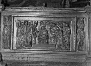 Hochaltar, Detail: Kommunion einer Verstorbenen