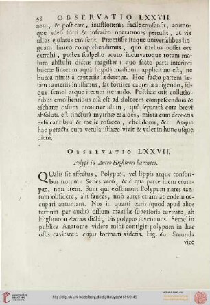 Observatio LXXVII