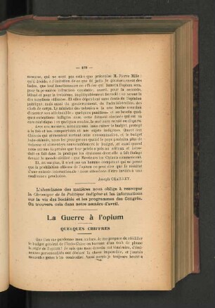 La Guerre à l'Opium.