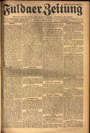 Ausgabe vom Freitag, den 01. Oktober 1926.