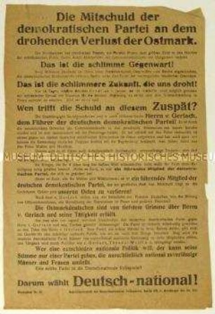 Wahlaufruf der Deutschnationalen Volkspartei