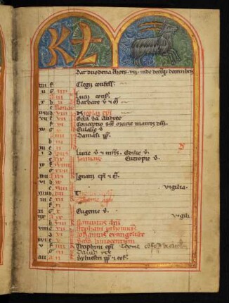Monatsbild Dezember (Tierkreiszeichen 'Steinbock')