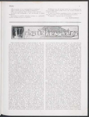 Notas de artes y letras