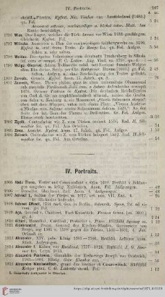 IV. Portraits (Nr. 1805 - 2449)