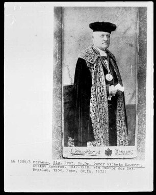 Bildnis Gustav Kawerau (1947-1918) als Rektor der Universität Breslau
