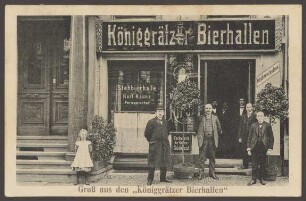 Ansichtskarte „Königgrätzer Bierhallen“, Stresemannstraße