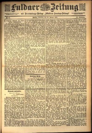Ausgabe vom Dienstag, den 29. Januar 1901.