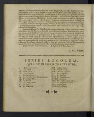 Series locorum