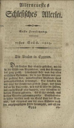 73stes Stück. 1805.