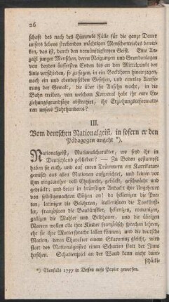 III. Vom deutschen Nationalgeist, in sofern er den Pädagogen angeht